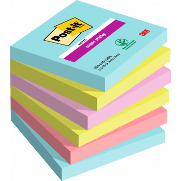 Post-it 654 Super Sticky Cosmic värilajitelma 76 x 76 mm (6) | E. Kylmälä Oy