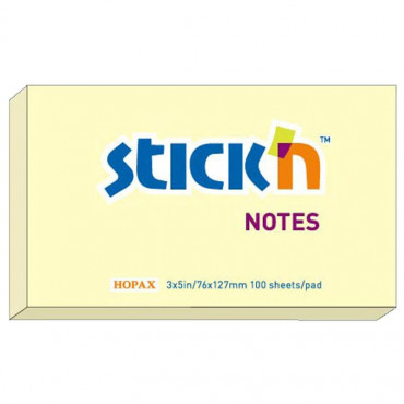 Stick′n viestilappu 76 x 127 mm keltainen | E. Kylmälä Oy