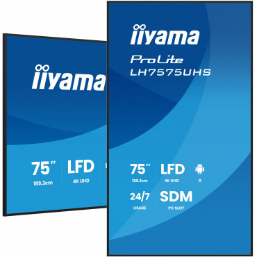 iiyama Prolite LH7575UHS 75″ 24/7 näyttö | E. Kylmälä Oy